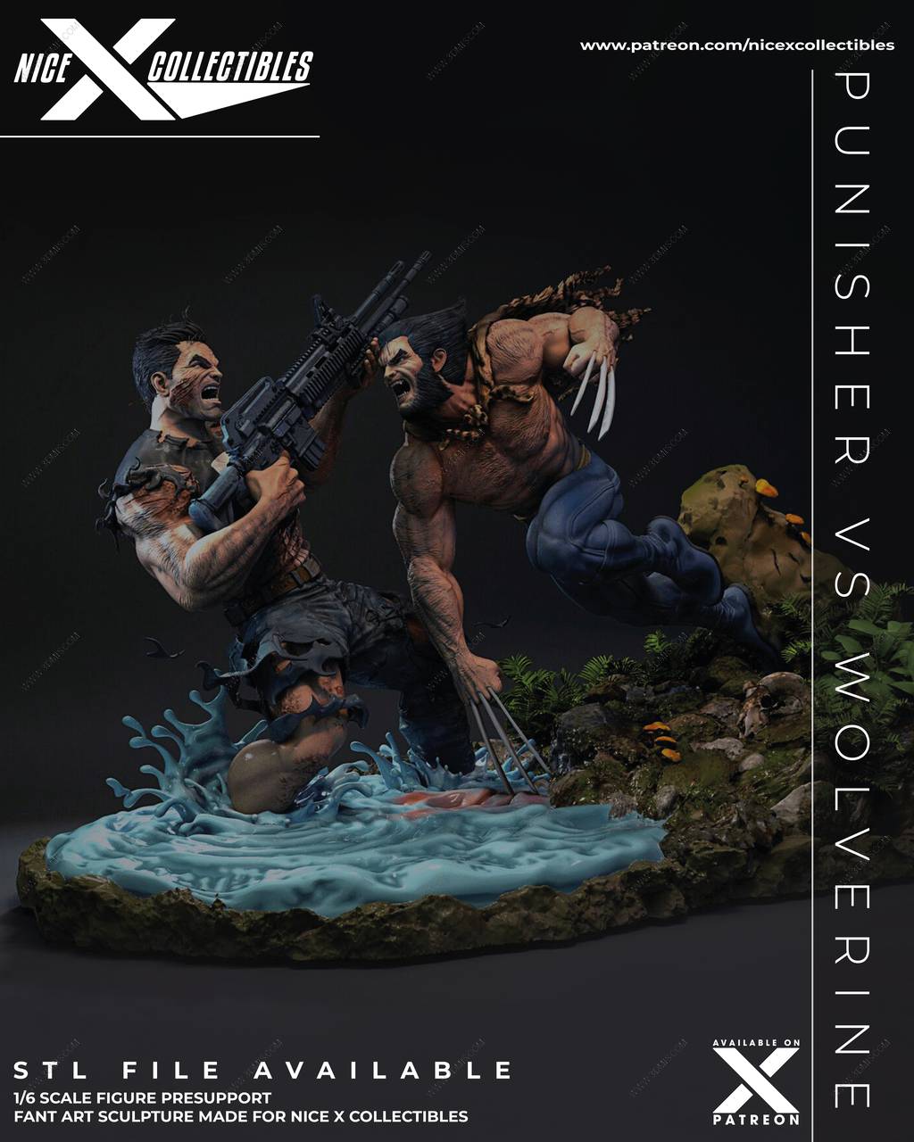 P站图纸印象馆 漫威 惩罚者大战金钢狼 漫威 惩罚者大战金钢狼