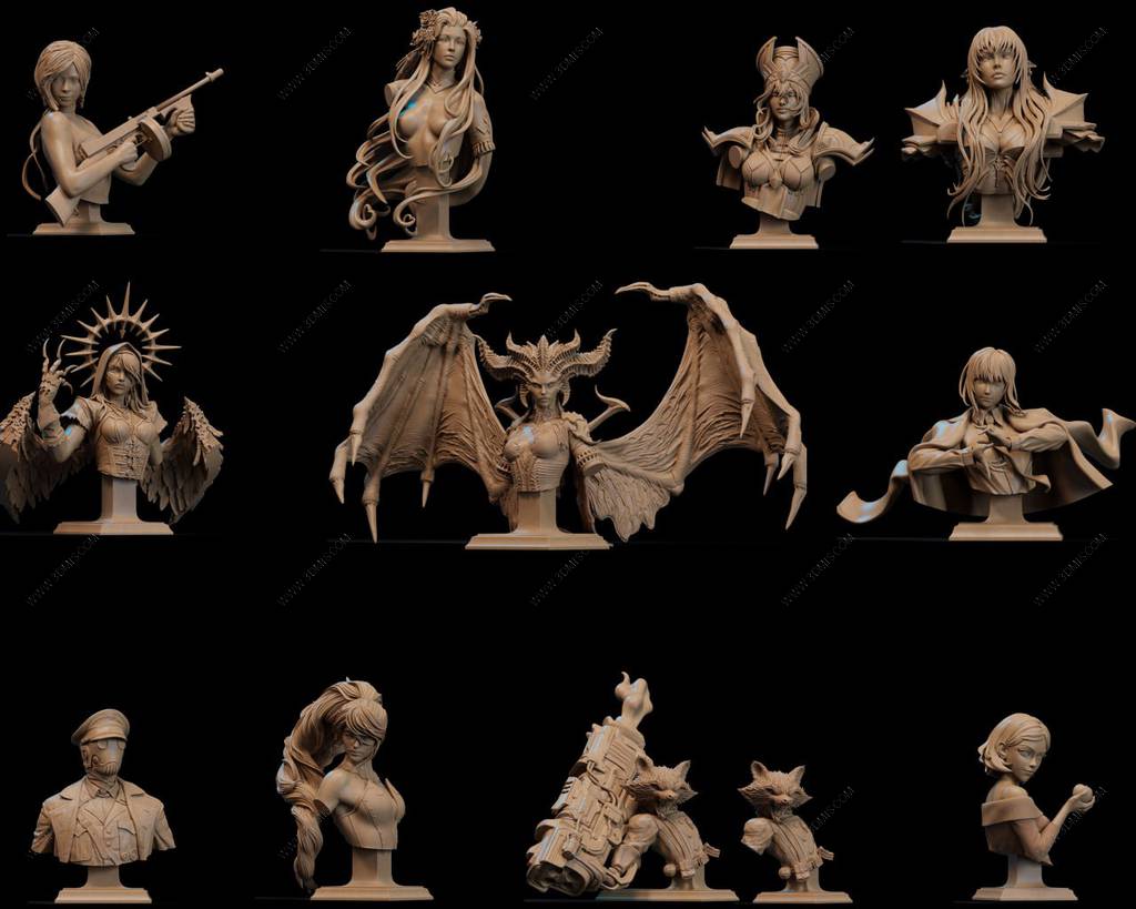 P站图纸印象馆 CA3D 2025年12月半身像合集 CA3D 2025年12月半身像合集