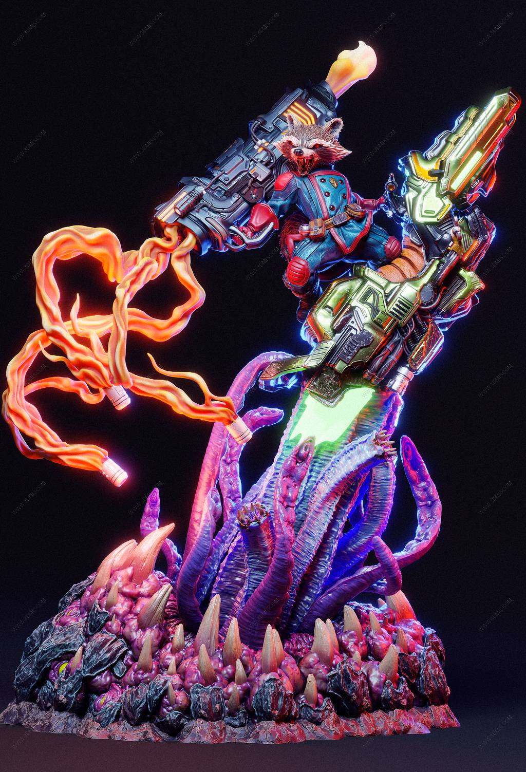 P站图纸印象馆 CA3D 漫威 火箭浣熊 CA3D 漫威 火箭浣熊