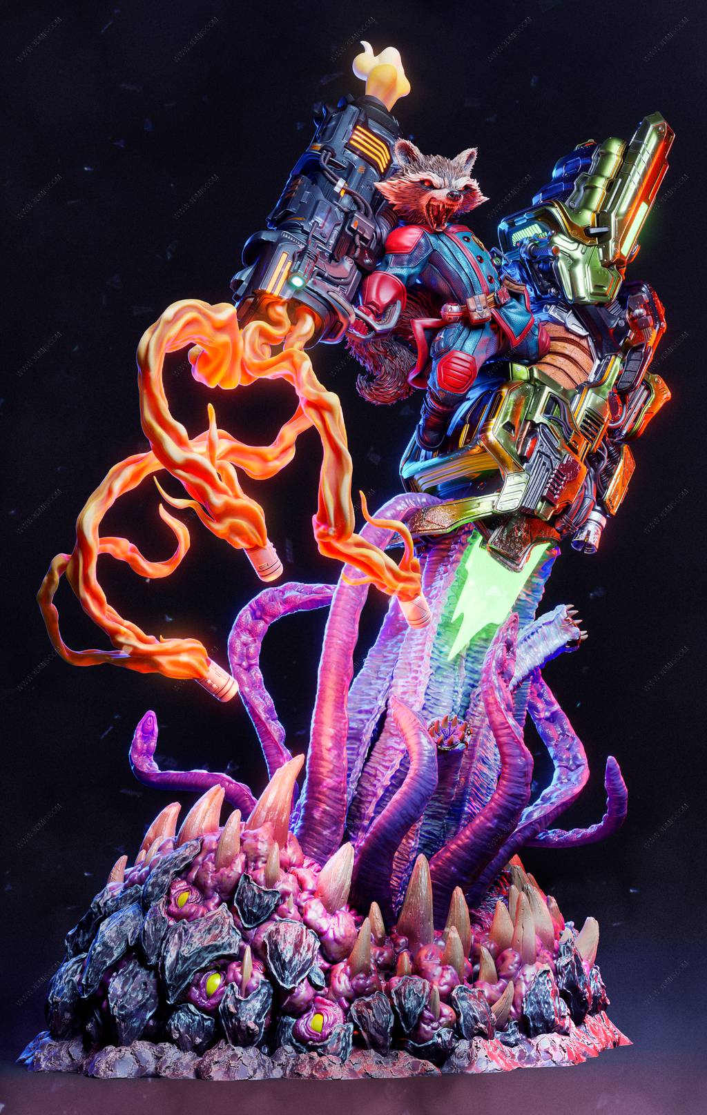 P站图纸印象馆 CA3D 漫威 火箭浣熊 CA3D 漫威 火箭浣熊