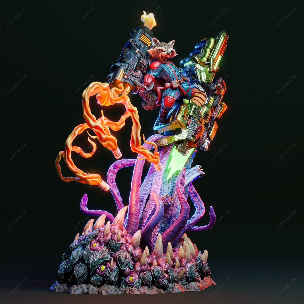 P站图纸印象馆 CA3D 漫威 火箭浣熊 CA3D 漫威 火箭浣熊