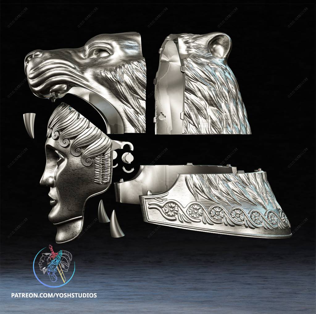 P站图纸印象馆 Yosh 角斗士 高卢猛虎的头盔 Yosh 角斗士 高卢猛虎的头盔