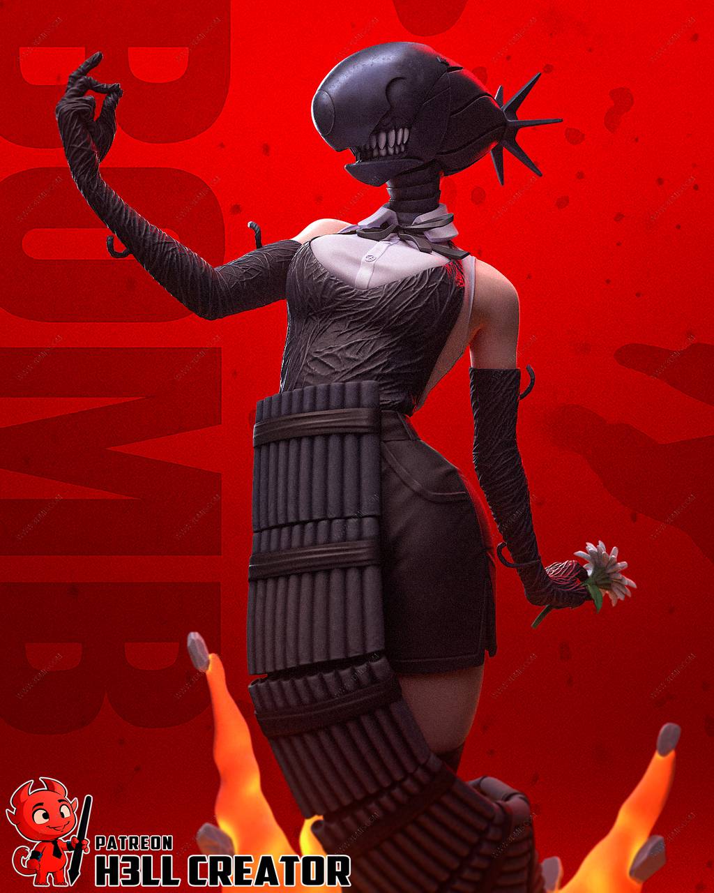 P站图纸印象馆 H3LL 链锯人 蕾塞 H3LL 链锯人 蕾塞