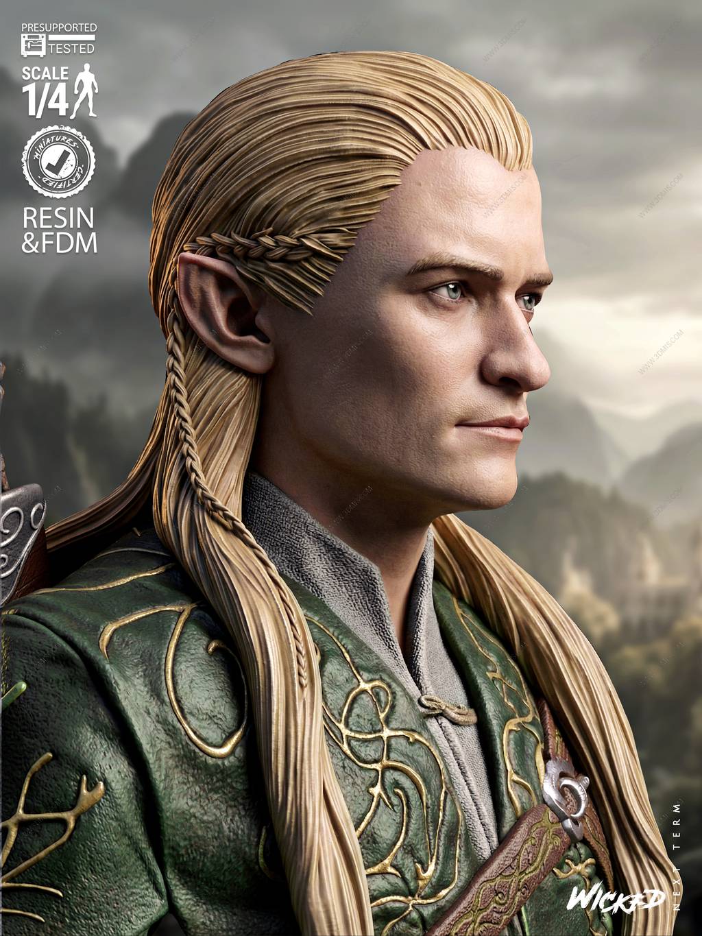 P站图纸印象馆 3DWicked 魔戒 莱戈拉斯 3DWicked 魔戒 莱戈拉斯
