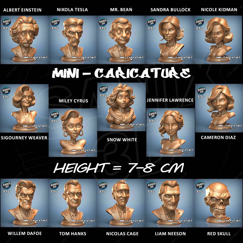 P站图纸印象馆 Sanix3d 2025年12月份半身像合集 Sanix3d 2025年12月份半身像合集