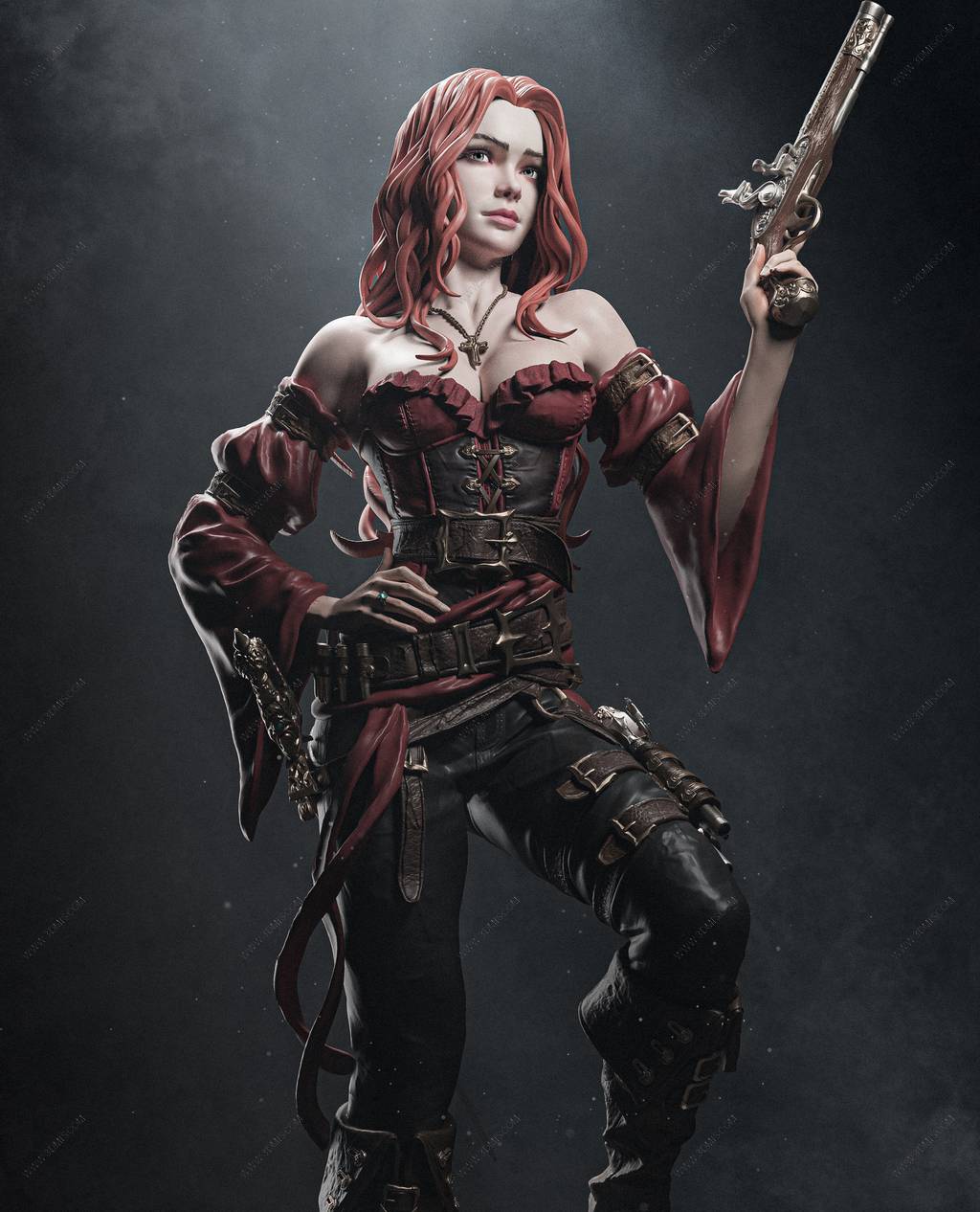 P站图纸印象馆 CA3D 海洋神话 女海盗 CA3D 海洋神话 女海盗