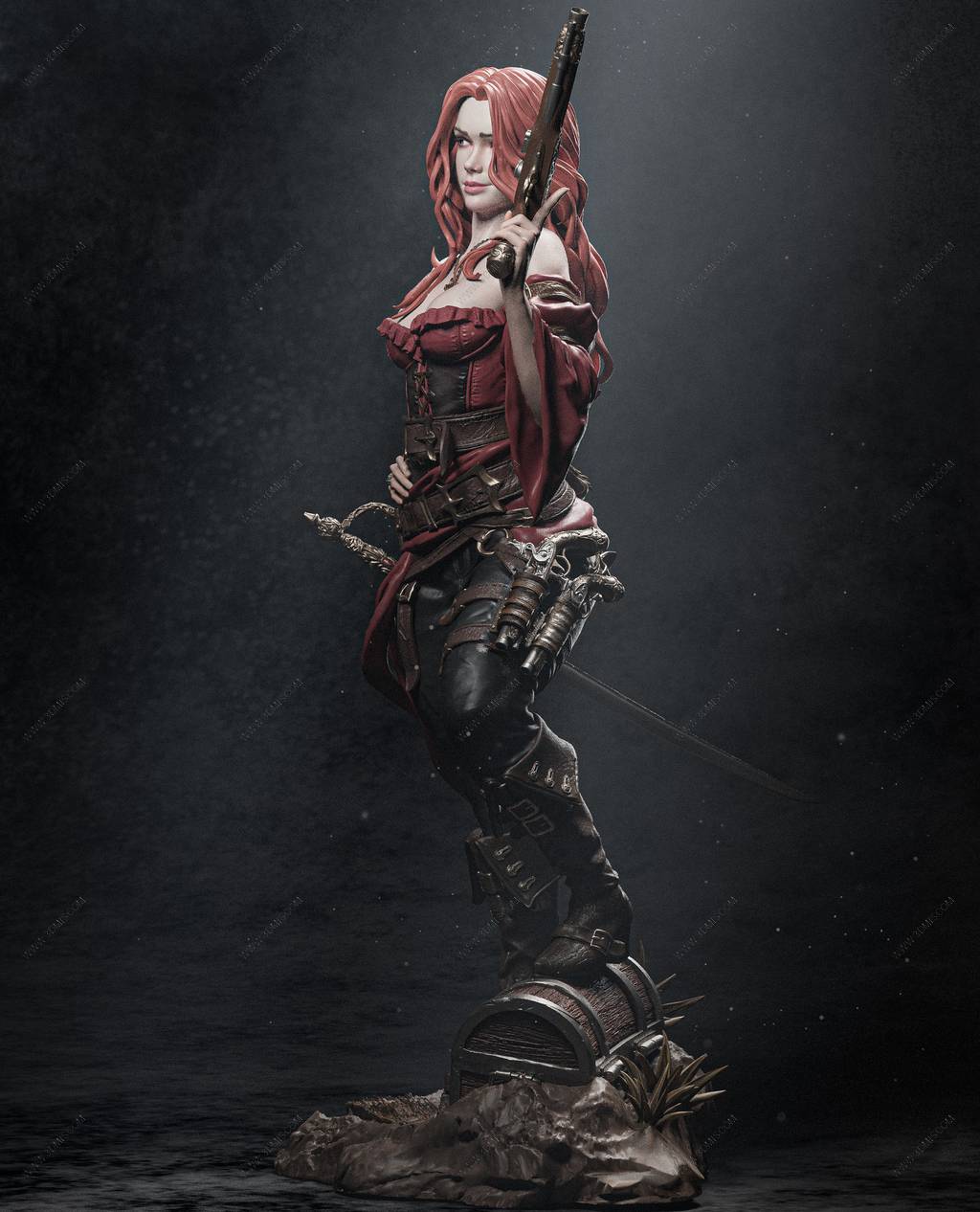 P站图纸印象馆 CA3D 海洋神话 女海盗 CA3D 海洋神话 女海盗