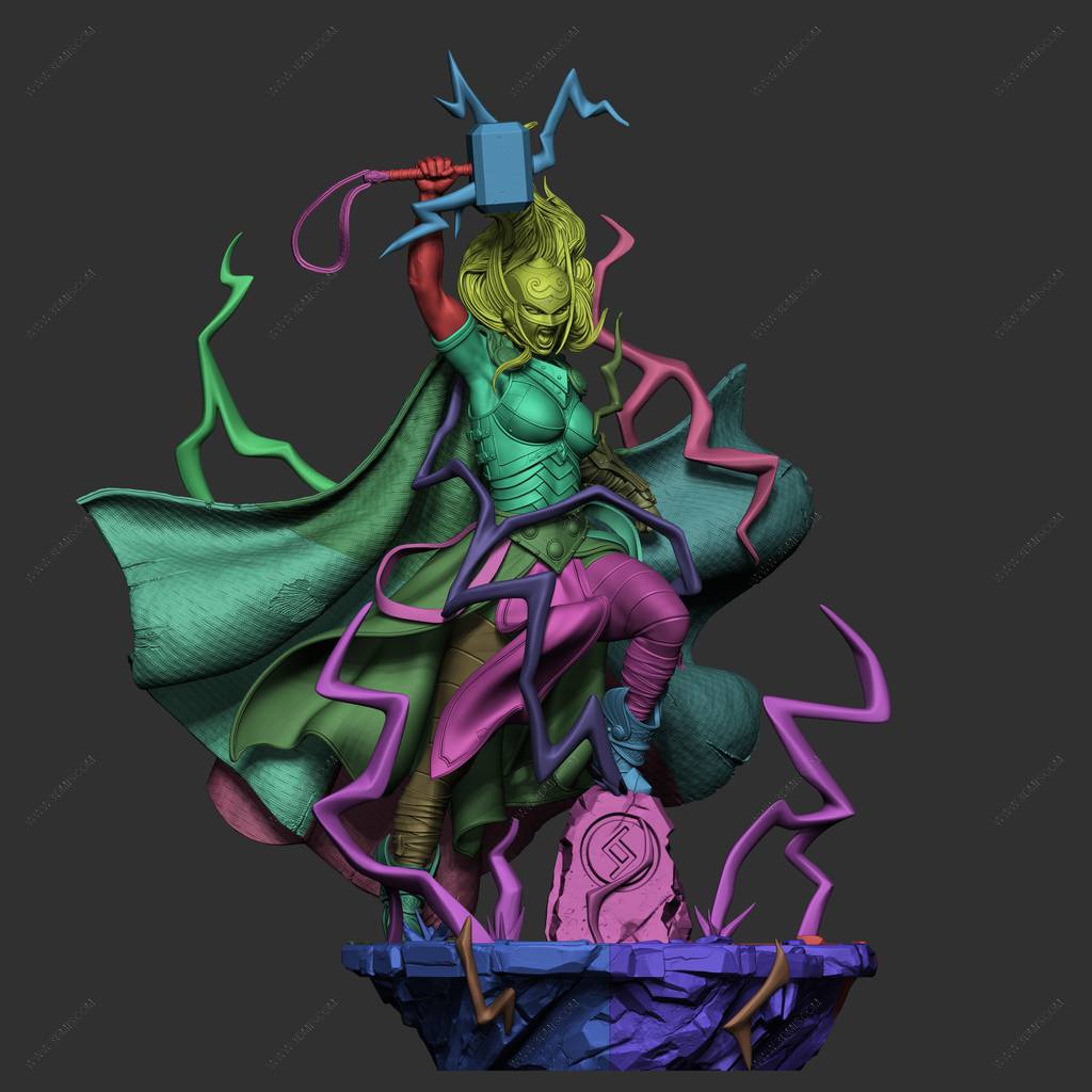 P站图纸印象馆 CA3D 漫威 女雷神 CA3D 漫威 女雷神