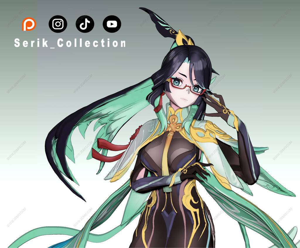 P站图纸印象馆 Serik 原神 闲云 Serik 原神 闲云