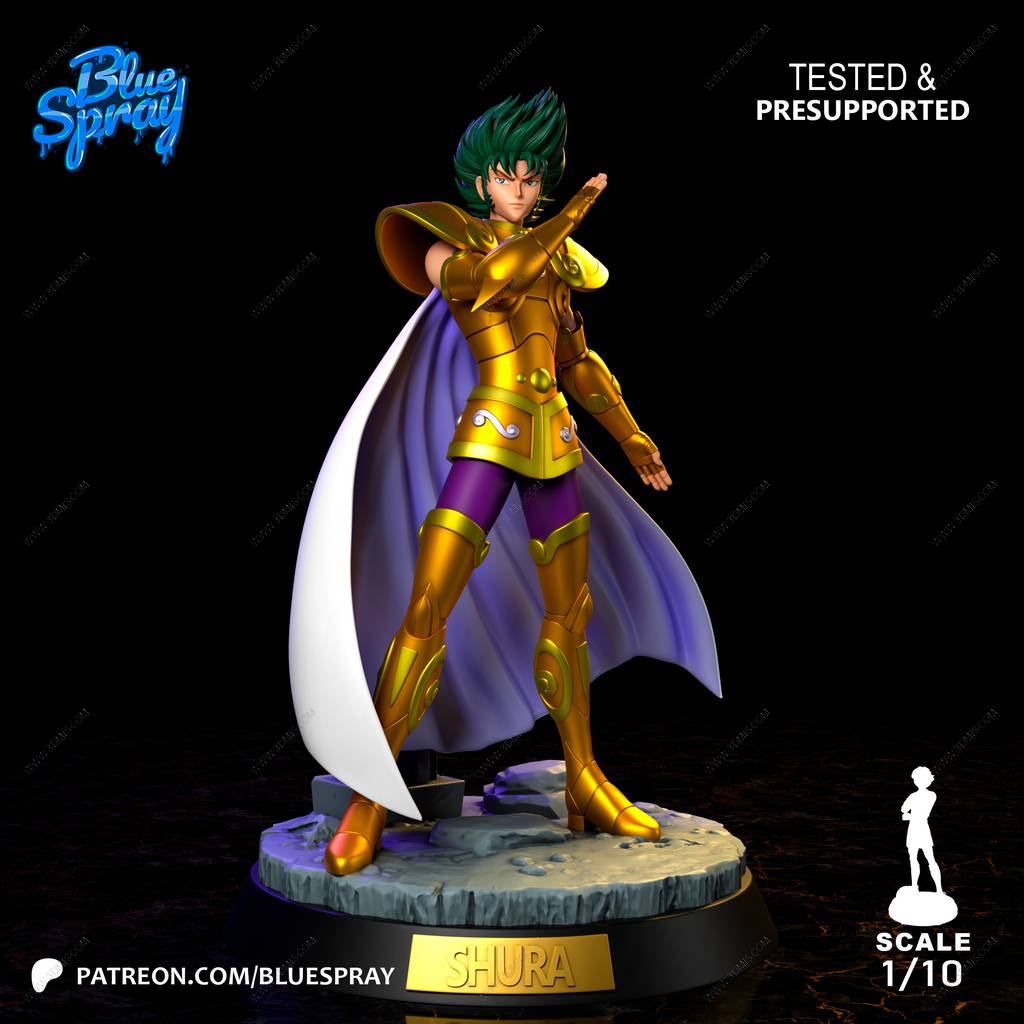 P站图纸印象馆 Blue Spray 圣斗士星矢 摩羯座修罗 Blue Spray 圣斗士星矢 摩羯座修罗