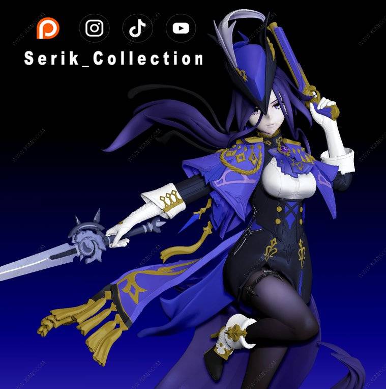 P站图纸印象馆 Serik 原神 克洛琳德 Serik 原神 克洛琳德