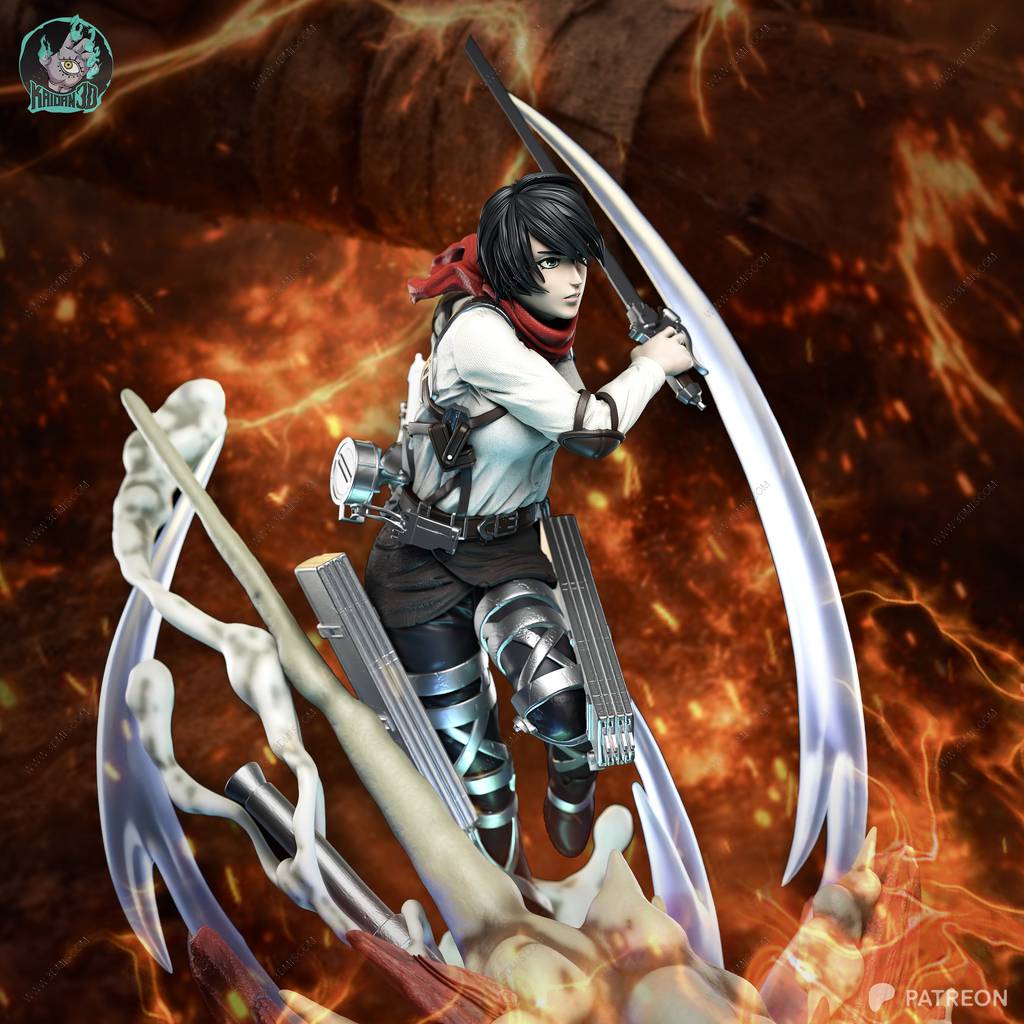P站图纸印象馆 Kaidan 进击的巨人 三笠·阿克曼 Kaidan 进击的巨人 三笠·阿克曼