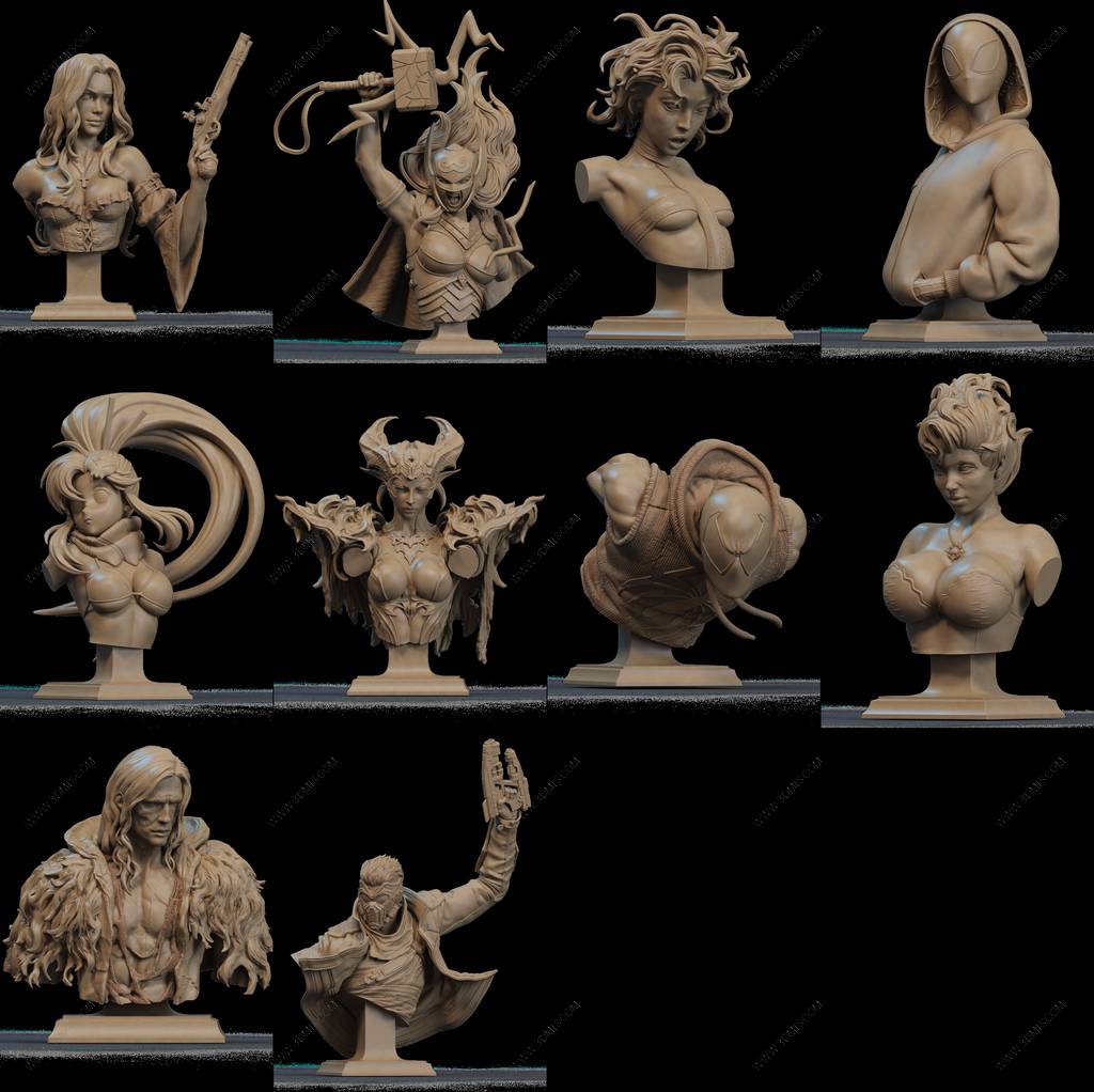 P站图纸印象馆 CA3D 2026年1月半身像合集 CA3D 2026年1月半身像合集