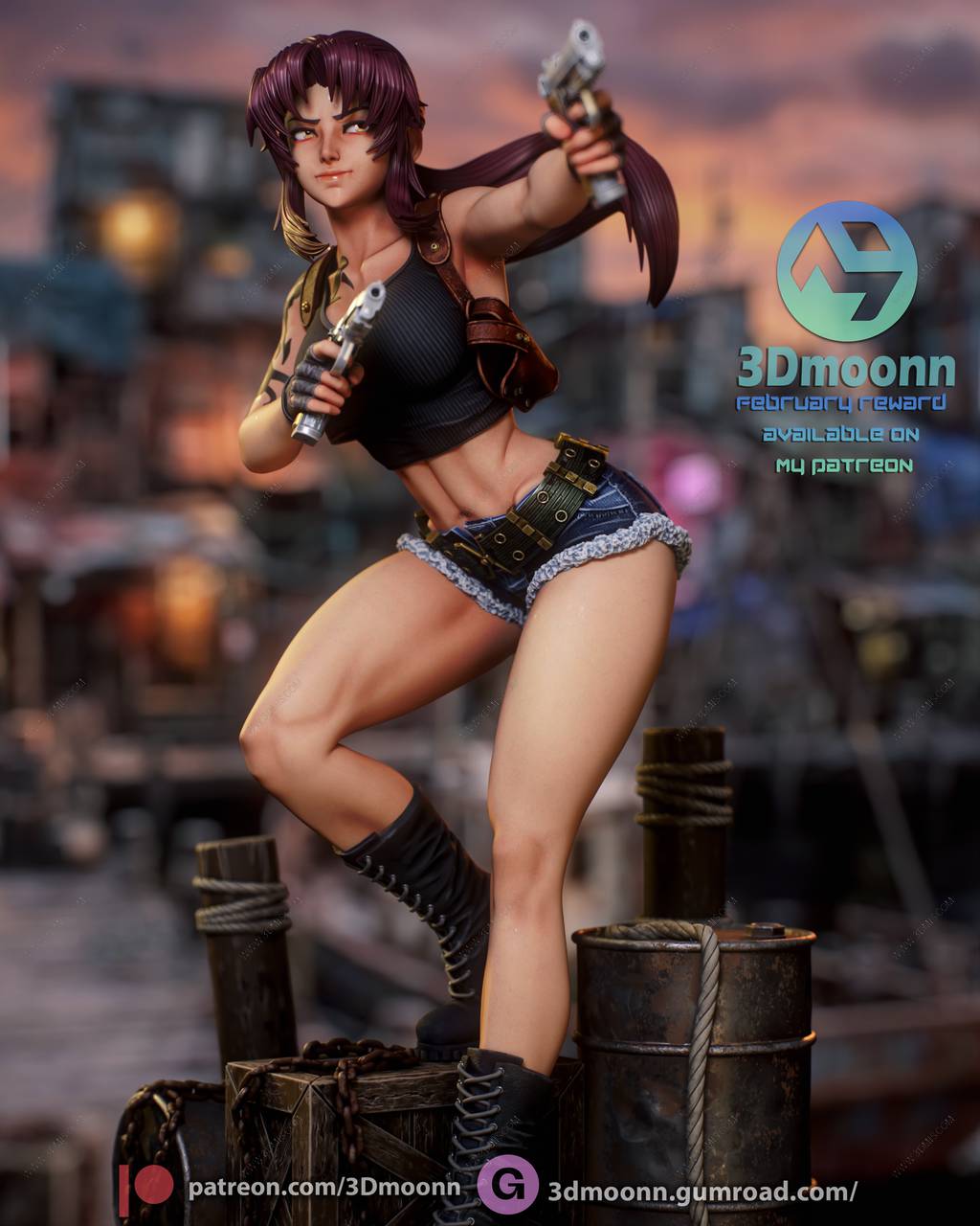 P站图纸印象馆 3Dmoonn 黑礁 莱薇 3Dmoonn 黑礁 莱薇