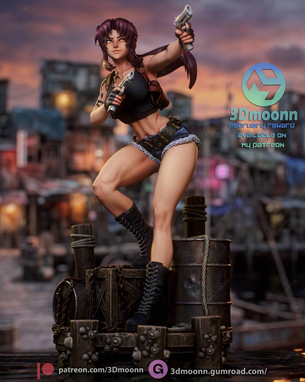 P站图纸印象馆 3Dmoonn 黑礁 莱薇 3Dmoonn 黑礁 莱薇