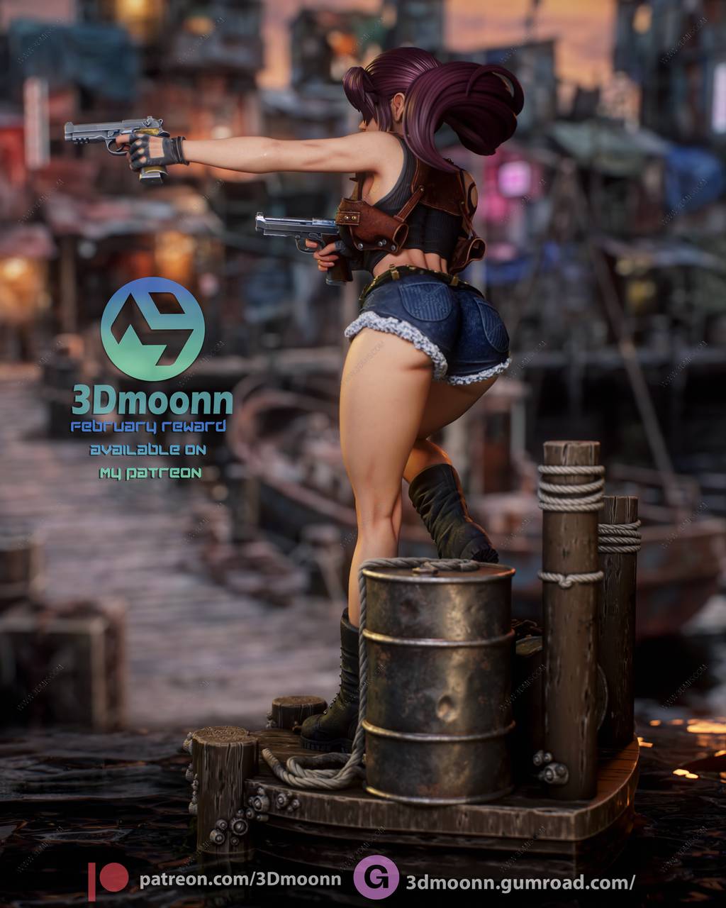 P站图纸印象馆 3Dmoonn 黑礁 莱薇 3Dmoonn 黑礁 莱薇
