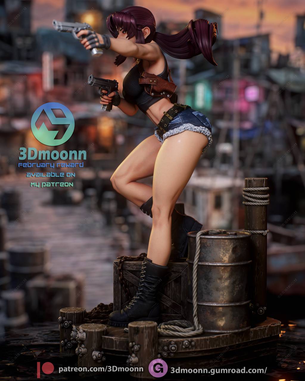 P站图纸印象馆 3Dmoonn 黑礁 莱薇 3Dmoonn 黑礁 莱薇