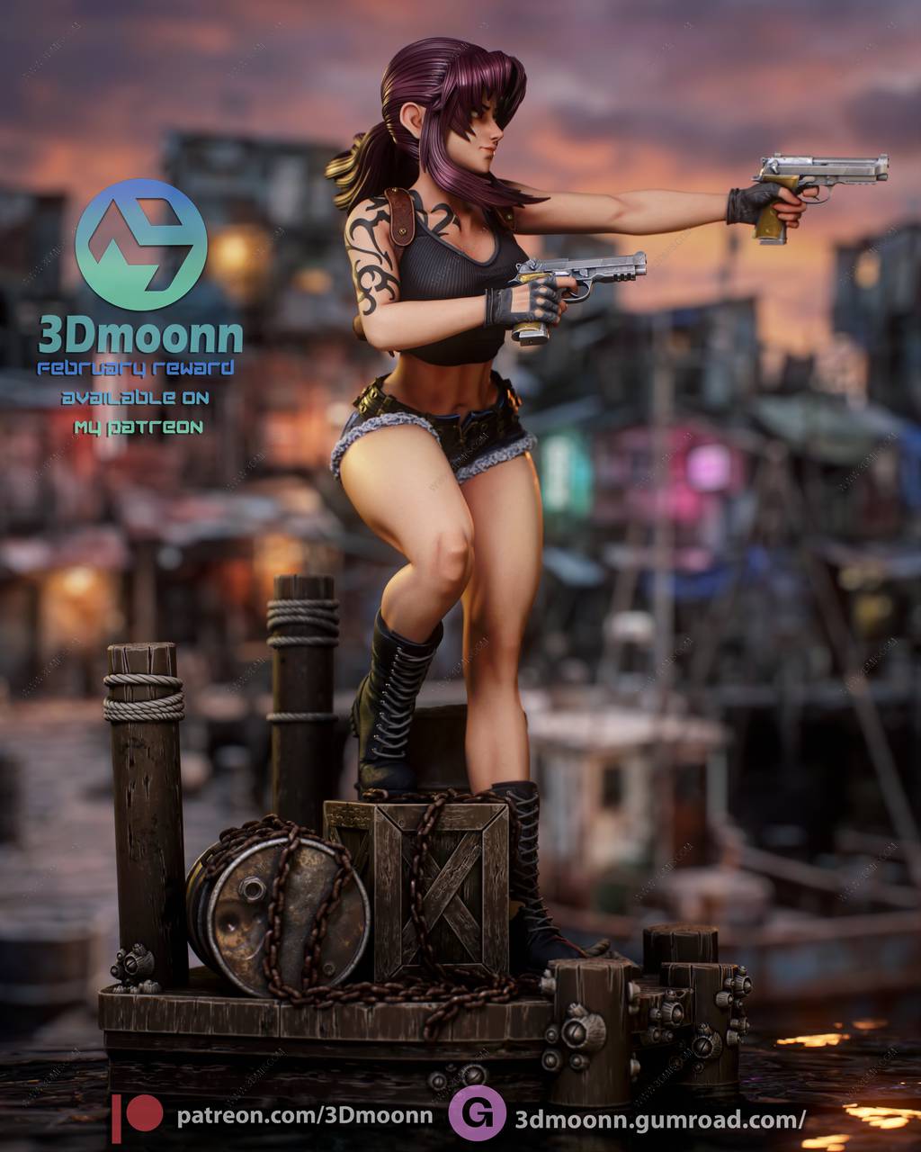 P站图纸印象馆 3Dmoonn 黑礁 莱薇 3Dmoonn 黑礁 莱薇