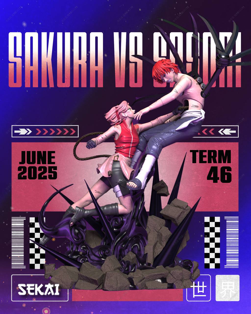 P站图纸印象馆 Sekai 火影忍者 蝎对战春野樱 Sekai 火影忍者 蝎对战春野樱