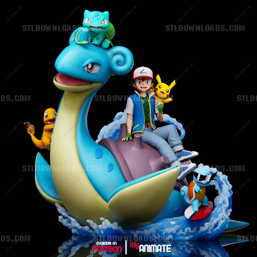 P站图纸印象馆 Chibi Station 精灵宝可梦 小智和拉普拉斯 Chibi Station 精灵宝可梦 小智和拉普拉斯