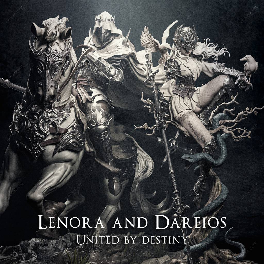 P站图纸印象馆 CA3D 骑士达瑞奥斯和乌鸦女王莱诺拉 CA3D 骑士达瑞奥斯和乌鸦女王莱诺拉