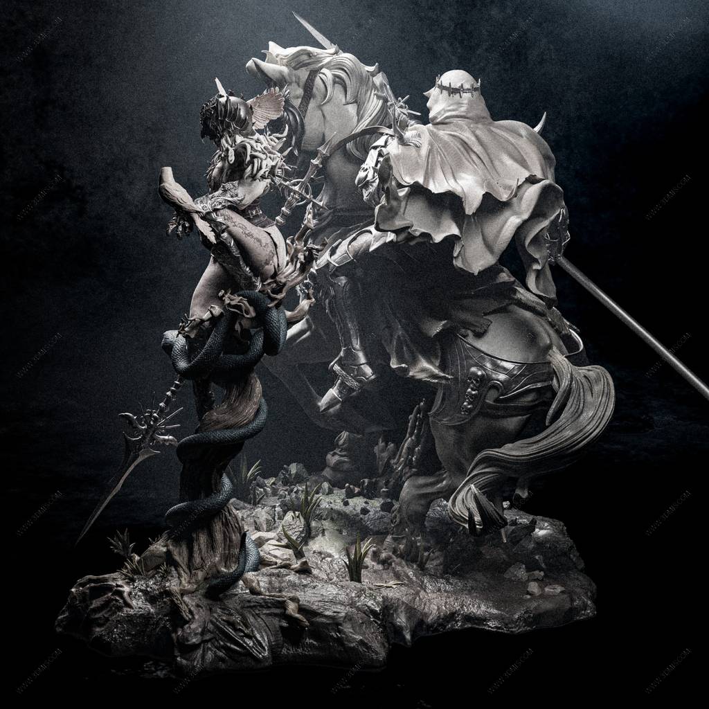 P站图纸印象馆 CA3D 骑士达瑞奥斯和乌鸦女王莱诺拉 CA3D 骑士达瑞奥斯和乌鸦女王莱诺拉