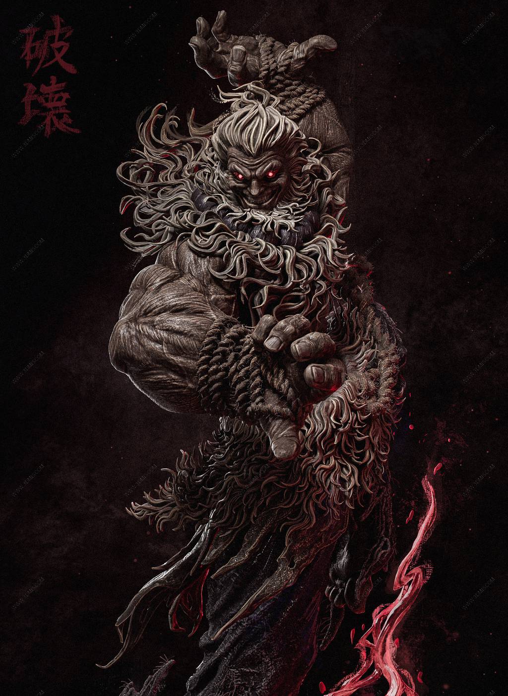 P站图纸印象馆 CA3D 街头霸王 豪鬼 CA3D 街头霸王 豪鬼