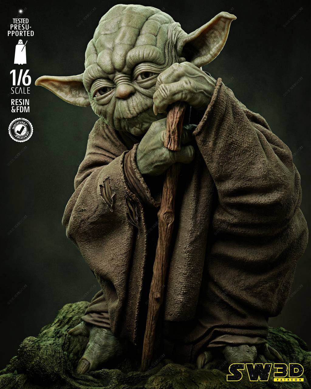 P站图纸印象馆 SW3D 星球大战 尤达大师 SW3D 星球大战 尤达大师