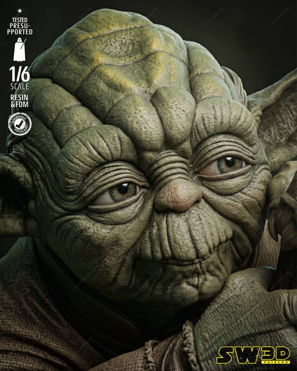 P站图纸印象馆 SW3D 星球大战 尤达大师 SW3D 星球大战 尤达大师