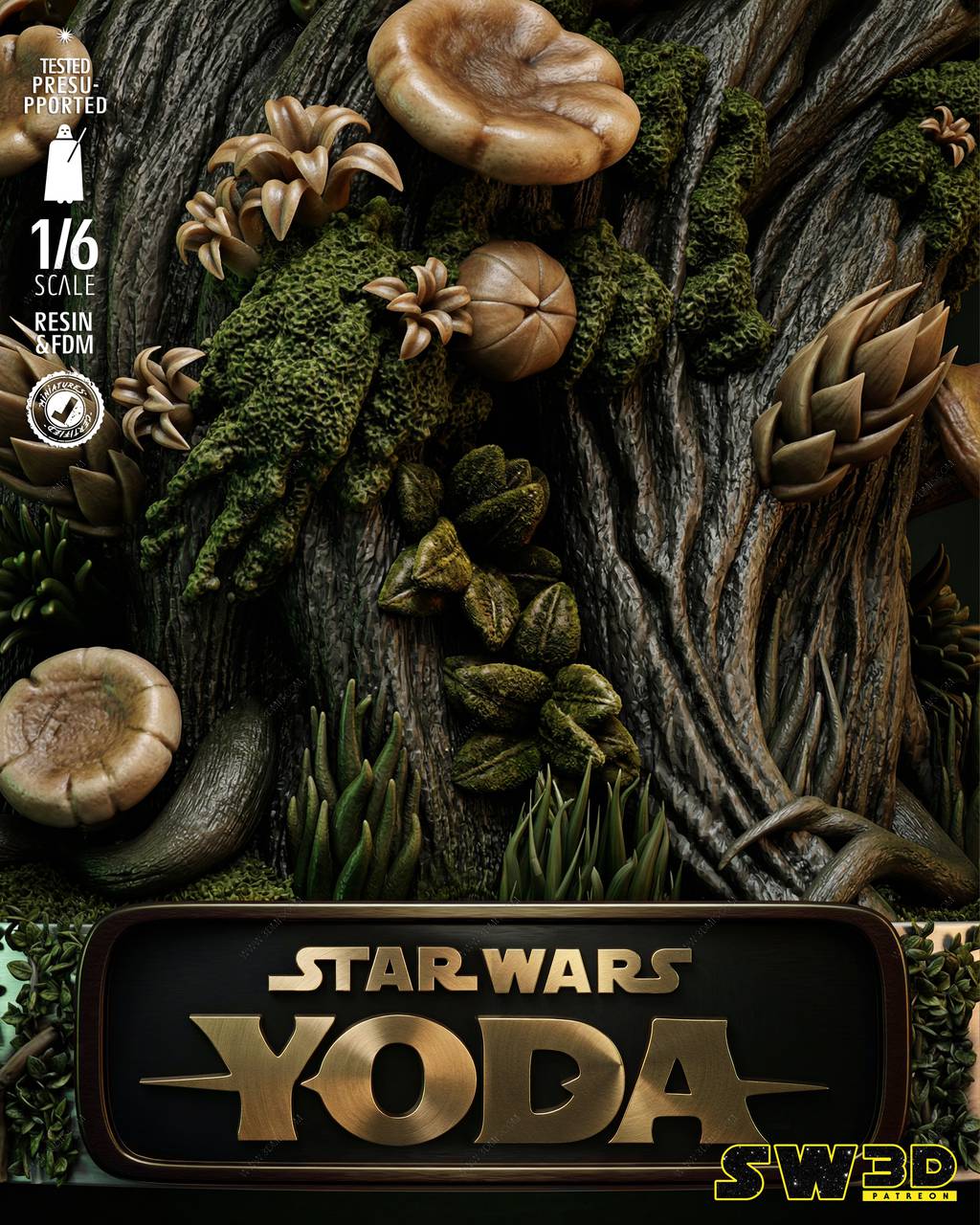 P站图纸印象馆 SW3D 星球大战 尤达大师 SW3D 星球大战 尤达大师