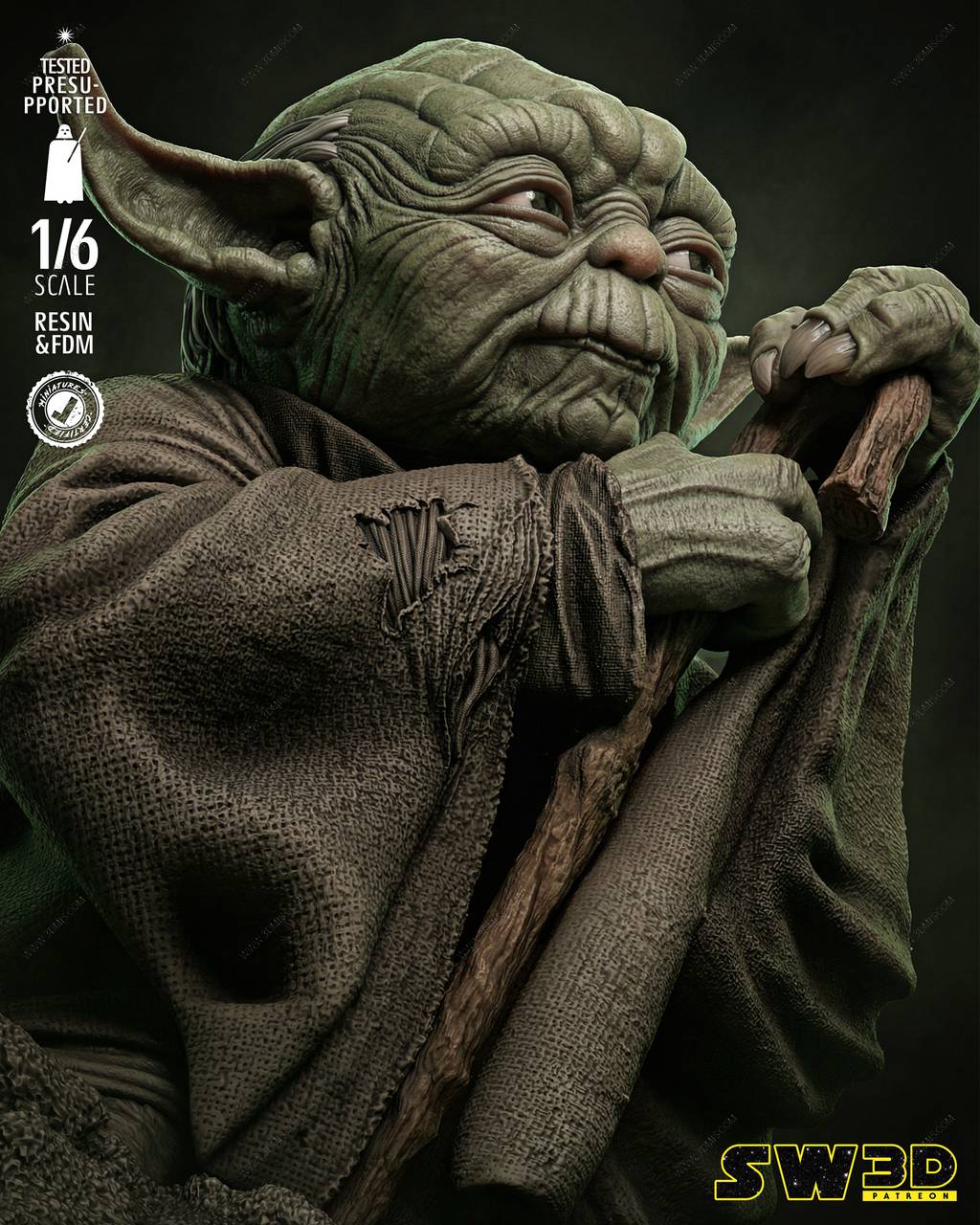 P站图纸印象馆 SW3D 星球大战 尤达大师 SW3D 星球大战 尤达大师