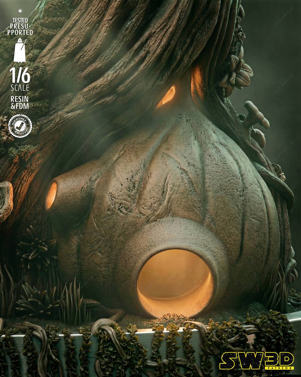 P站图纸印象馆 SW3D 星球大战 尤达大师 SW3D 星球大战 尤达大师