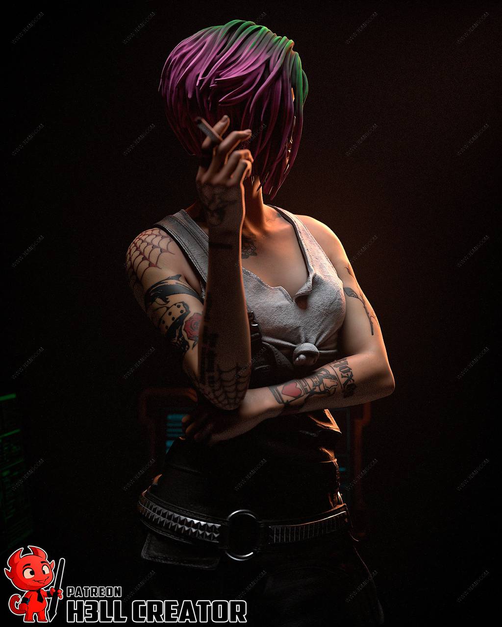 P站图纸印象馆 H3LL 赛博朋克2077 朱迪·阿尔瓦雷兹 H3LL 赛博朋克2077 朱迪·阿尔瓦雷兹