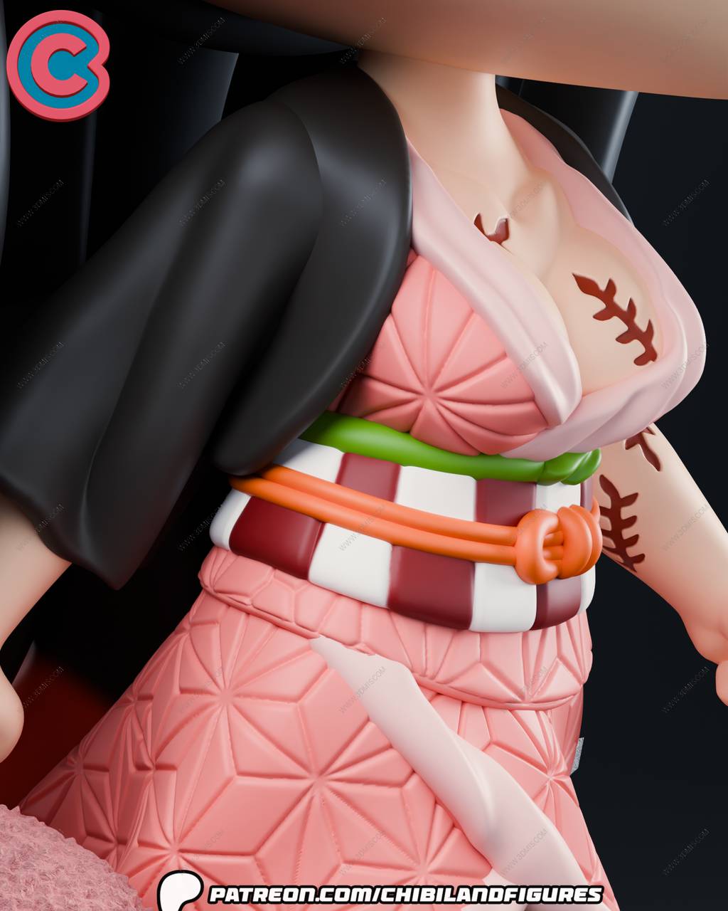 P站图纸印象馆 Chibi Land Figures 鬼灭之刃 灶门祢豆子 Chibi Land Figures 鬼灭之刃 灶门祢豆子