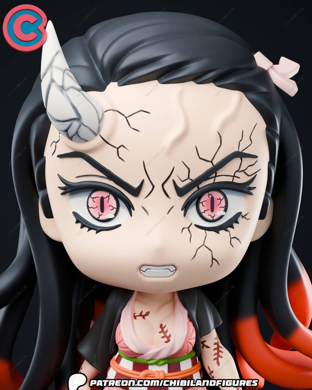 P站图纸印象馆 Chibi Land Figures 鬼灭之刃 灶门祢豆子 Chibi Land Figures 鬼灭之刃 灶门祢豆子