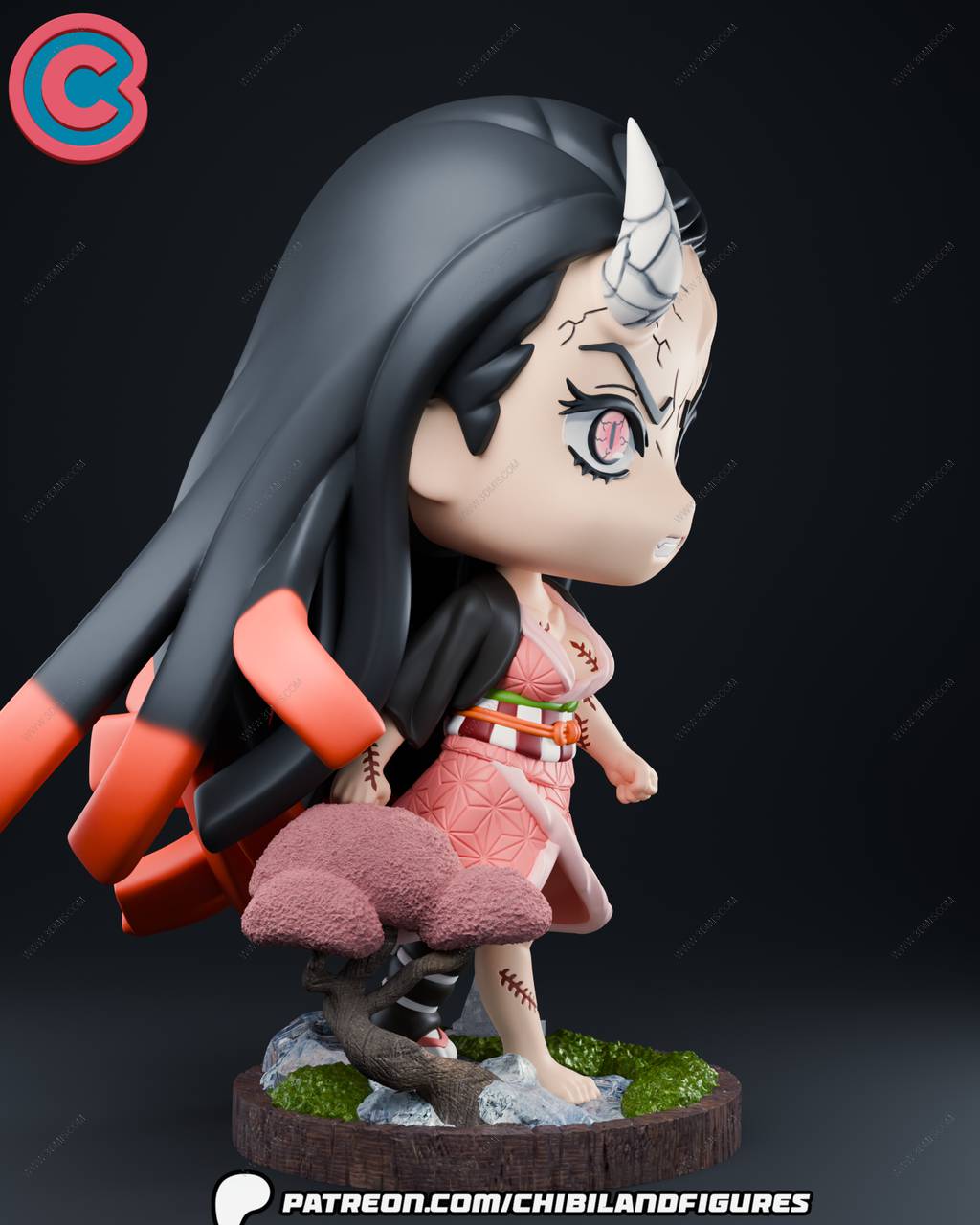 P站图纸印象馆 Chibi Land Figures 鬼灭之刃 灶门祢豆子 Chibi Land Figures 鬼灭之刃 灶门祢豆子