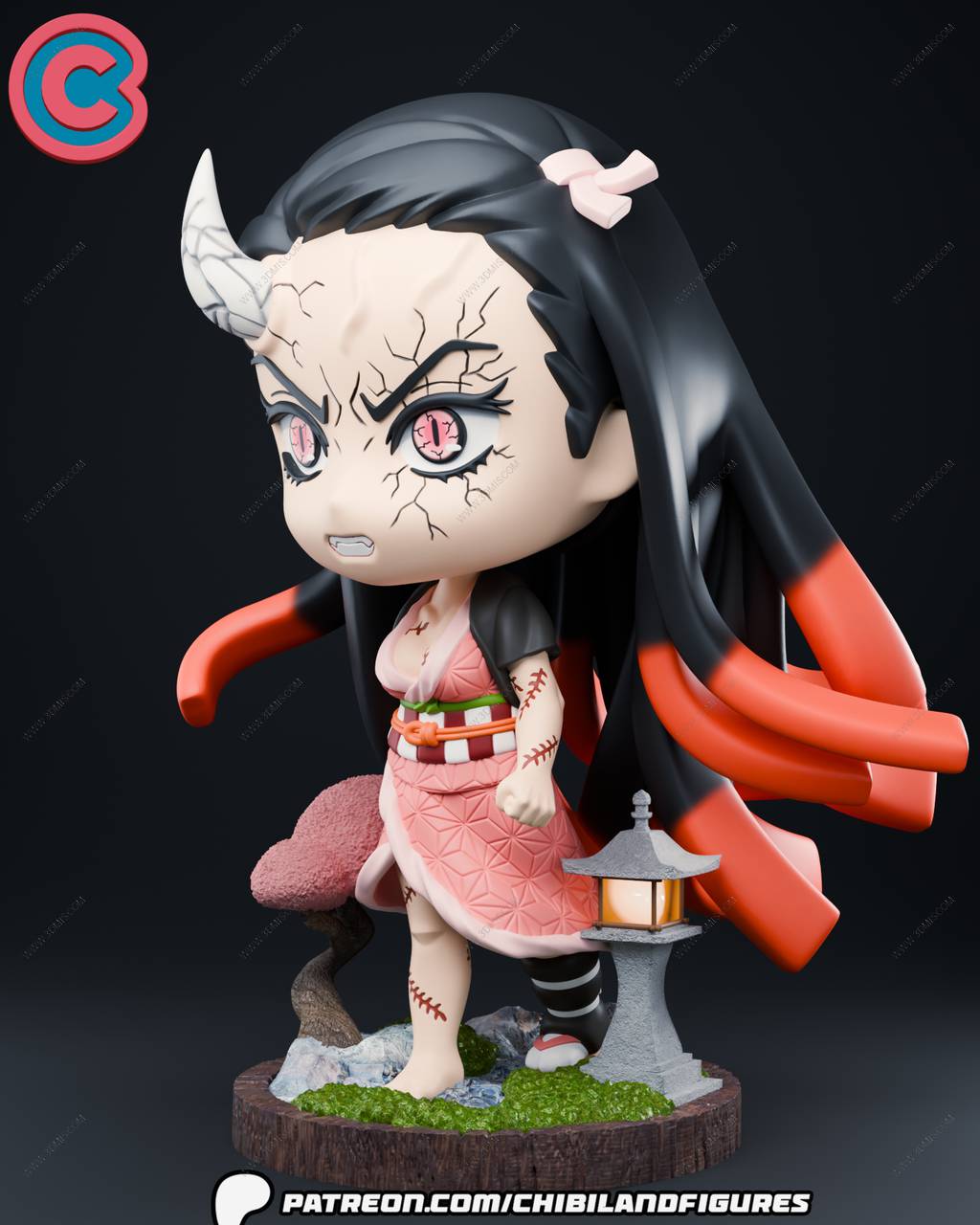 P站图纸印象馆 Chibi Land Figures 鬼灭之刃 灶门祢豆子 Chibi Land Figures 鬼灭之刃 灶门祢豆子