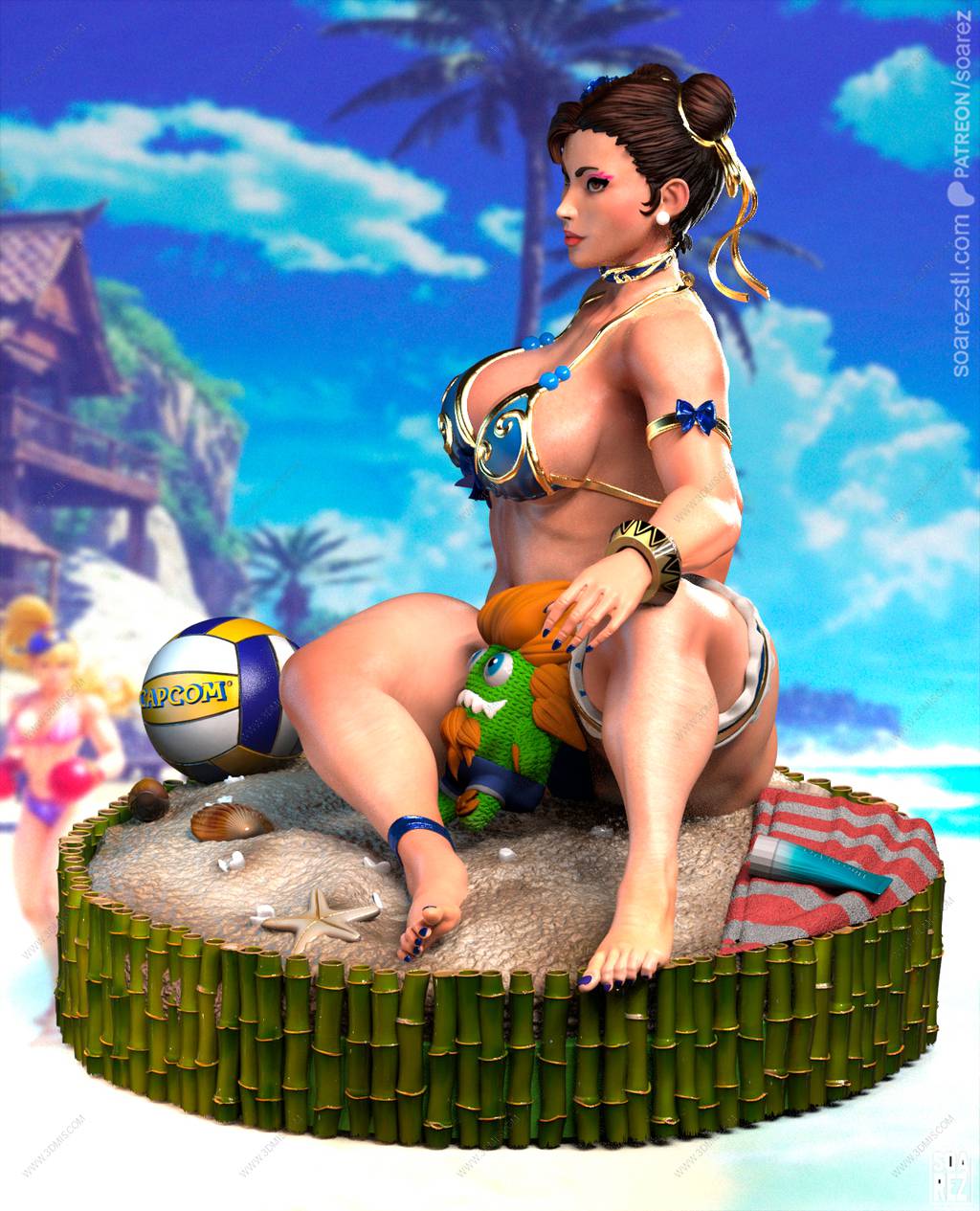 P站图纸印象馆 Soarez3D 街头霸王 春丽 Soarez3D 街头霸王 春丽