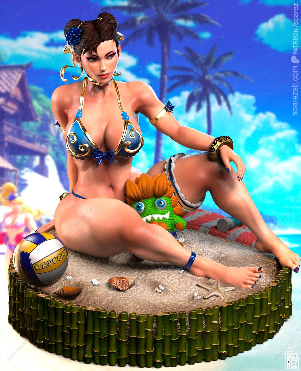 P站图纸印象馆 Soarez3D 街头霸王 春丽 Soarez3D 街头霸王 春丽