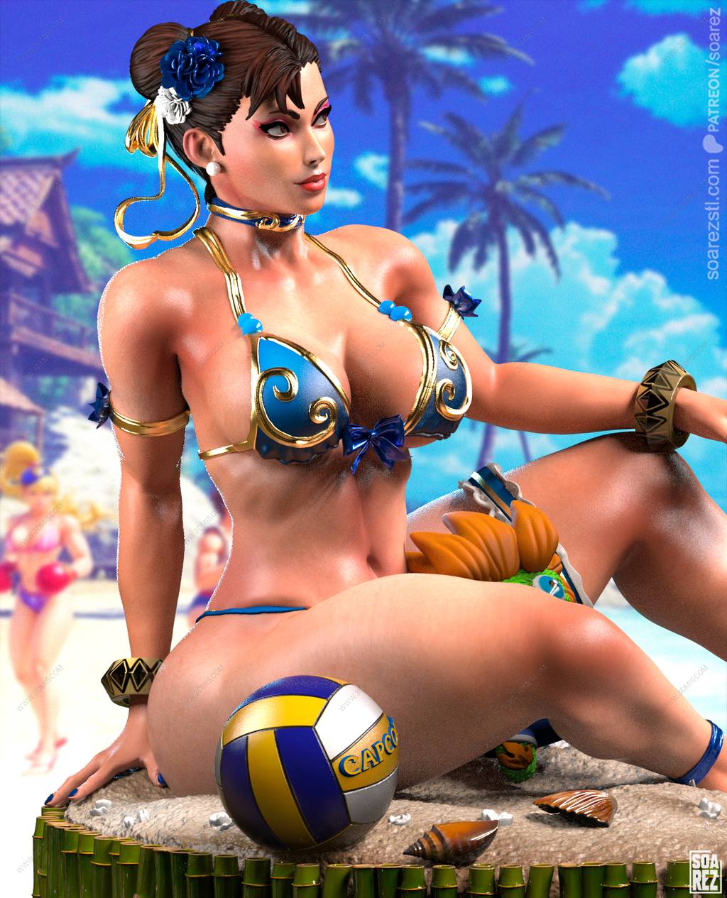 P站图纸印象馆 Soarez3D 街头霸王 春丽 Soarez3D 街头霸王 春丽