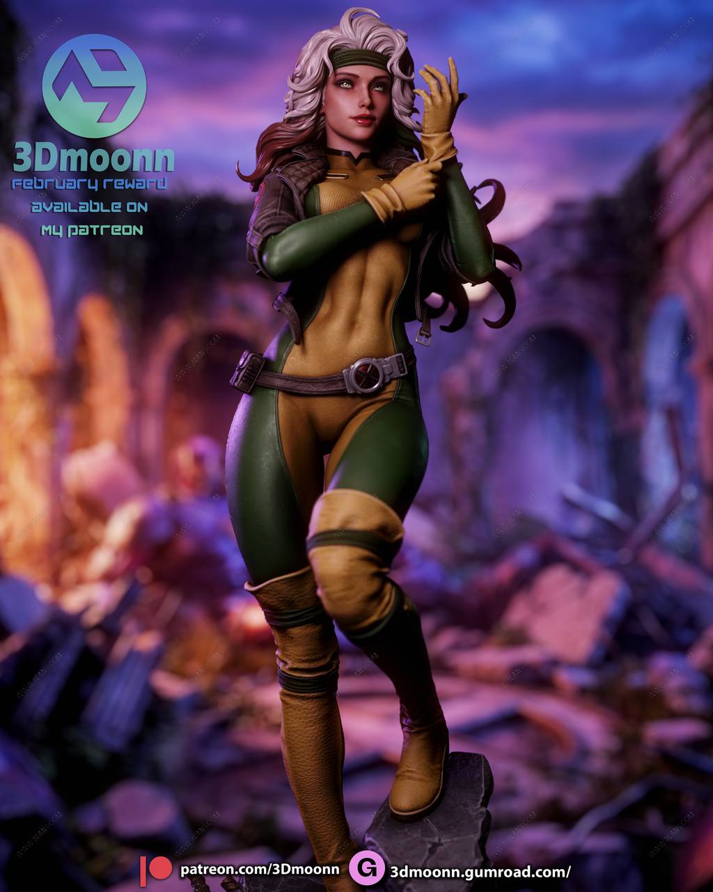 P站图纸印象馆 3Dmoonn 漫威 罗刹女 3Dmoonn 漫威 罗刹女