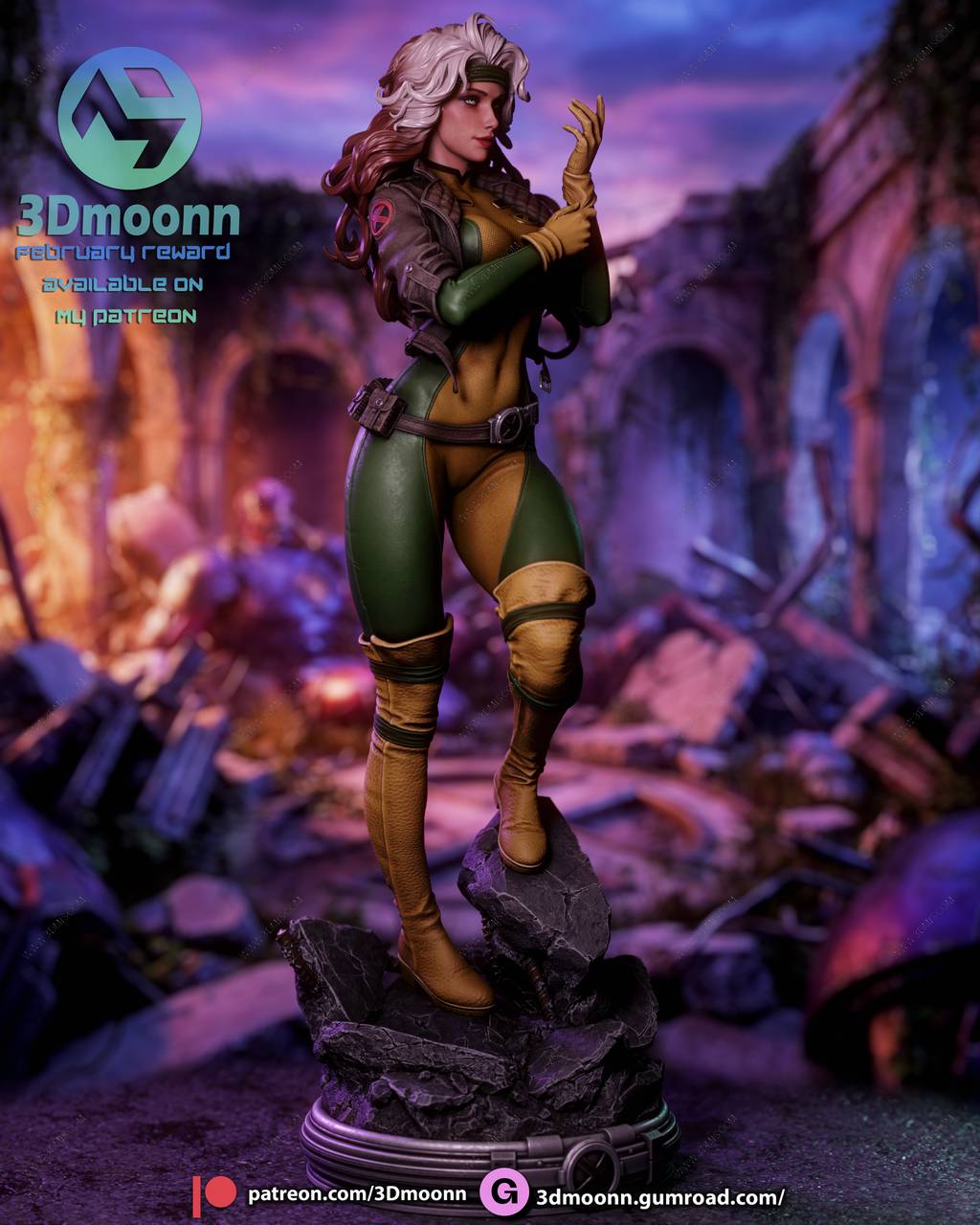 P站图纸印象馆 3Dmoonn 漫威 罗刹女 3Dmoonn 漫威 罗刹女