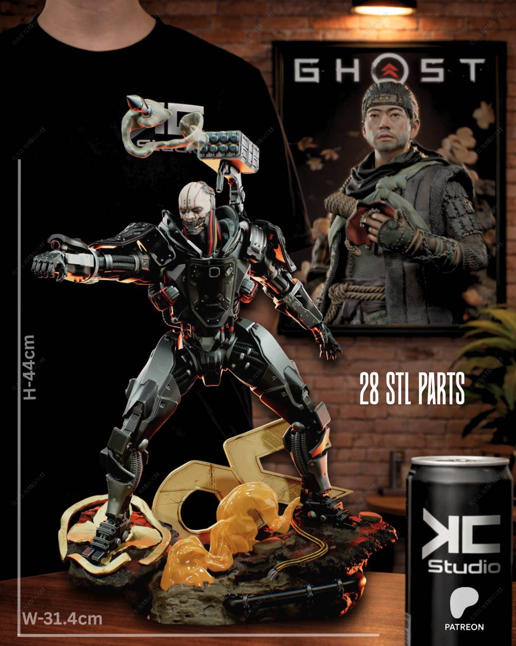 P站图纸印象馆 KcStudio 赛博朋克2077 亚当·重锤 KcStudio 赛博朋克2077 亚当·重锤