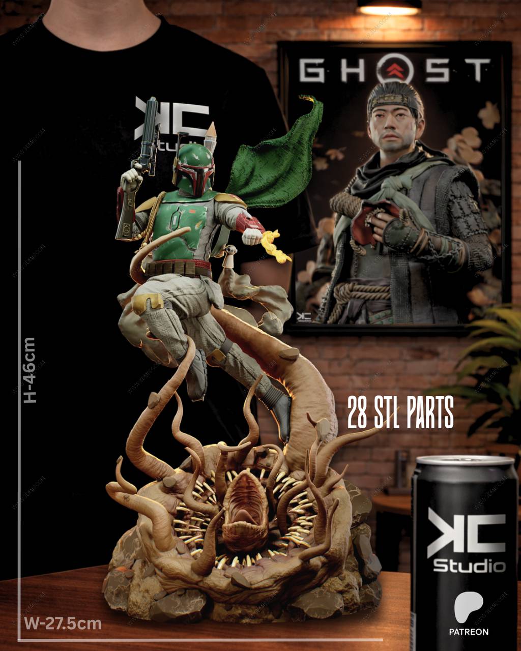 P站图纸印象馆 KcStudio 星球大战 波巴·费特 KcStudio 星球大战 波巴·费特