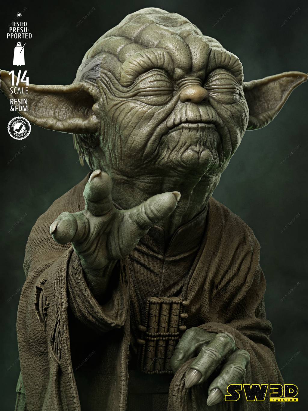 P站图纸印象馆 SW3D 星球大战 尤达大师 SW3D 星球大战 尤达大师