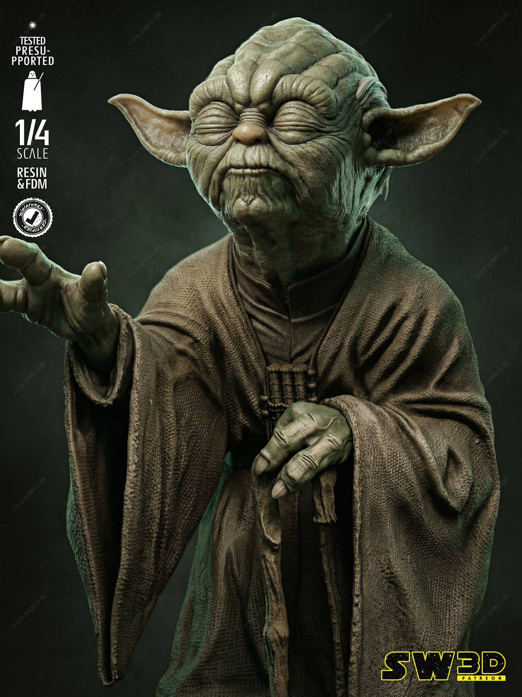 P站图纸印象馆 SW3D 星球大战 尤达大师 SW3D 星球大战 尤达大师