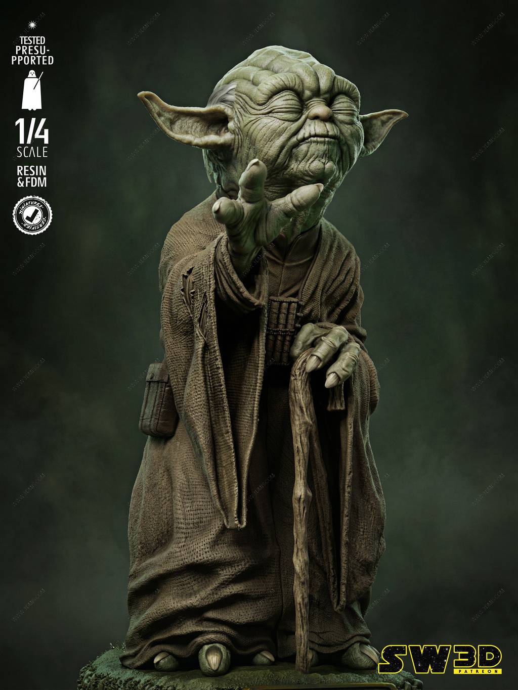 P站图纸印象馆 SW3D 星球大战 尤达大师 SW3D 星球大战 尤达大师