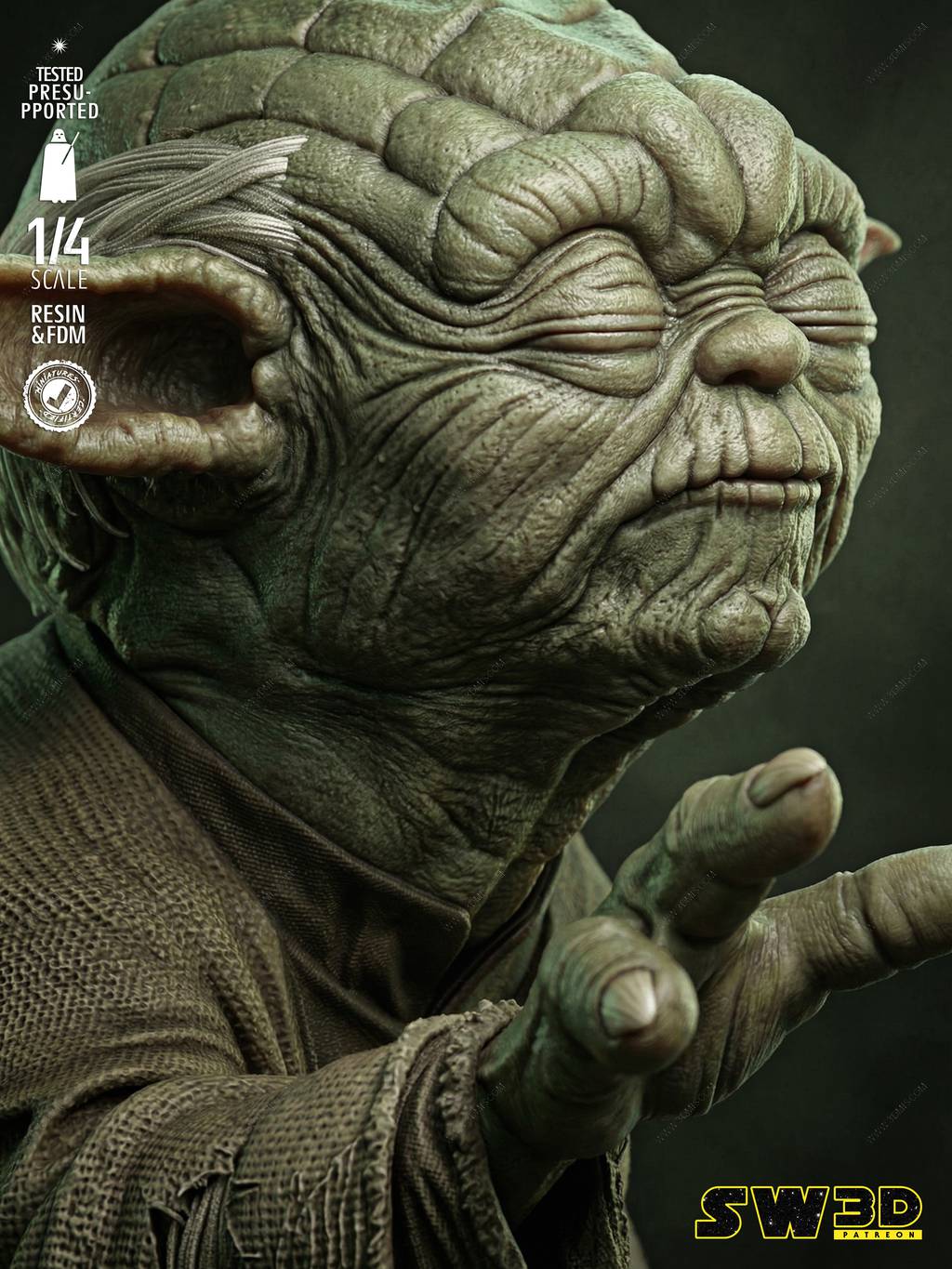 P站图纸印象馆 SW3D 星球大战 尤达大师 SW3D 星球大战 尤达大师