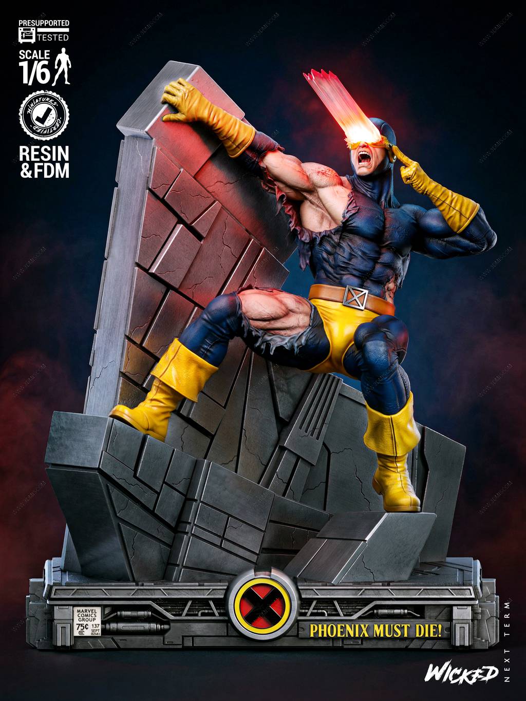 P站图纸印象馆 3DWicked 漫威 镭射眼 3DWicked 漫威 镭射眼