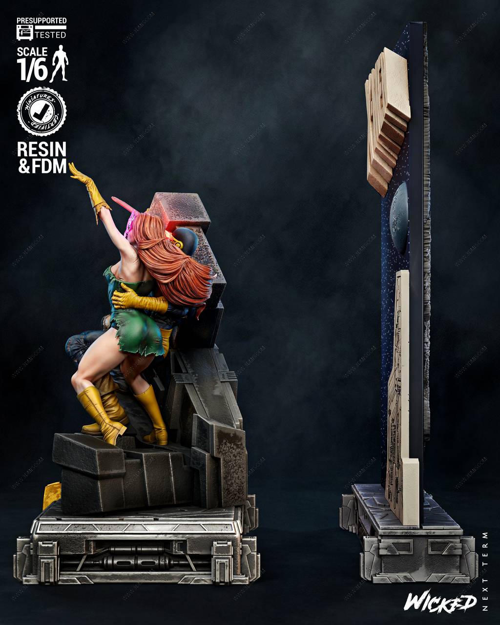 P站图纸印象馆 3DWicked 漫威 镭射眼和琴·格雷 3DWicked 漫威 镭射眼和琴·格雷